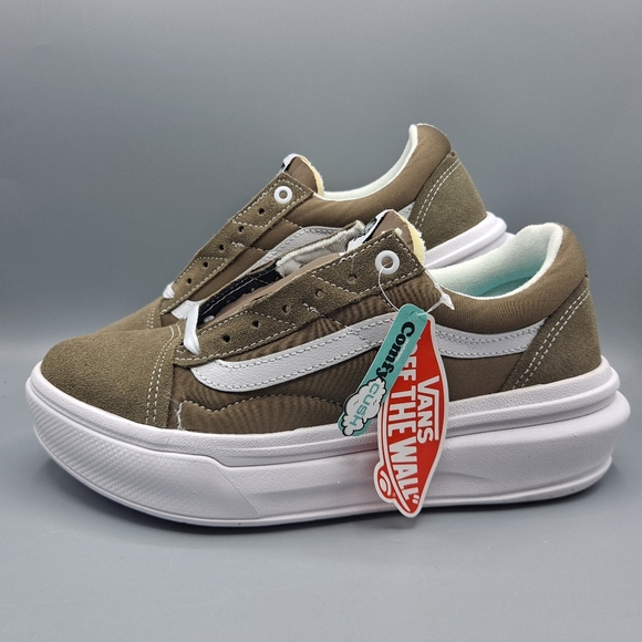 New Vans Old Skool Overt CC Pop Color Walnut Brown and White Chunky Shoes - Picture 1 of 10